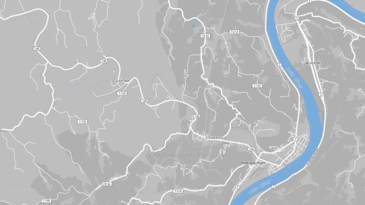 Transit Grade map of Steinersville, OH