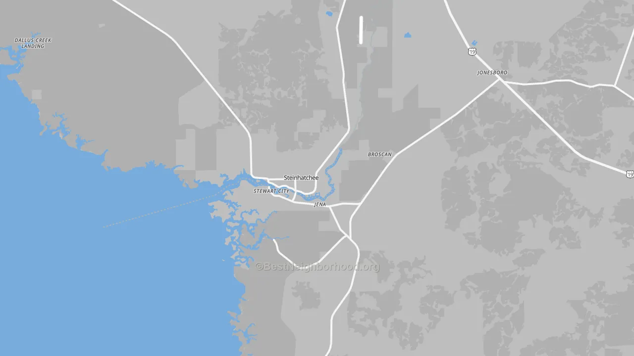Transit Grade map of Steinhatchee, FL