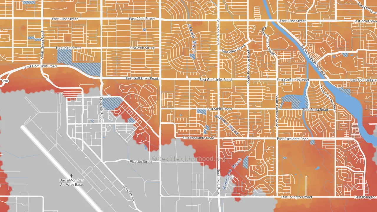 Transit Grade map of Stella Mann, Tucson, AZ