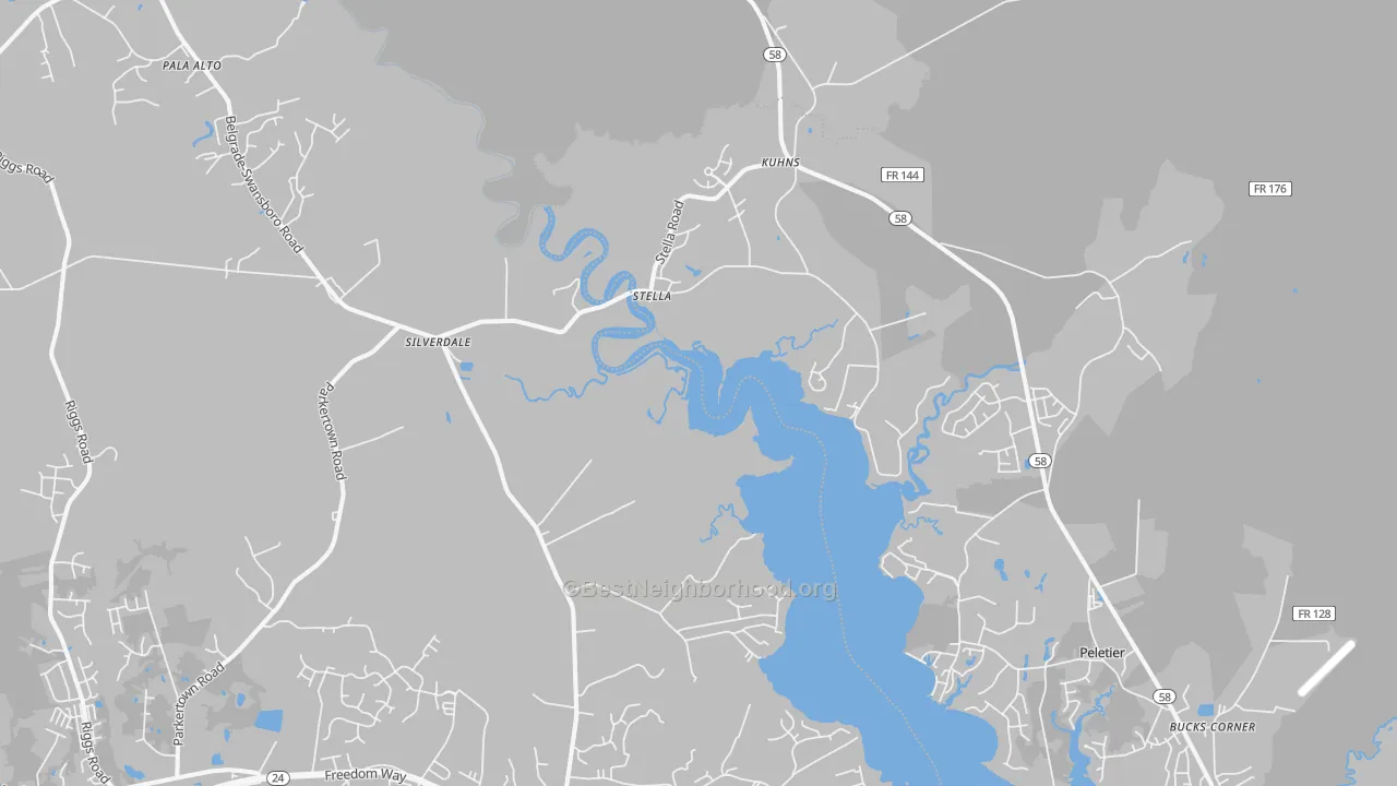 Transit Grade map of Stella, NC