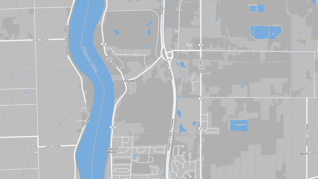 Transit Grade map of Stella Niagara, NY