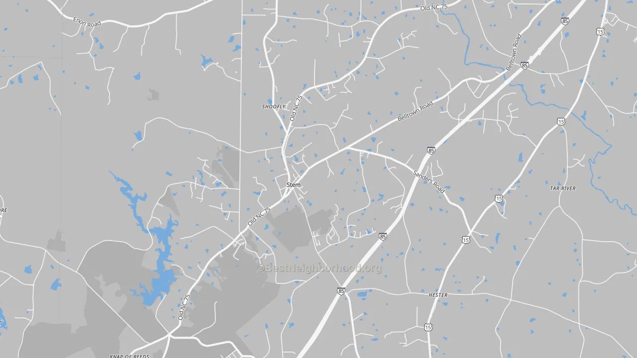 Transit Grade map of Stem, NC