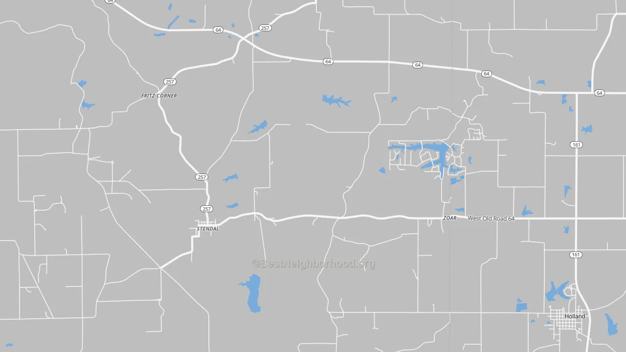 Transit Grade map of Stendal, IN