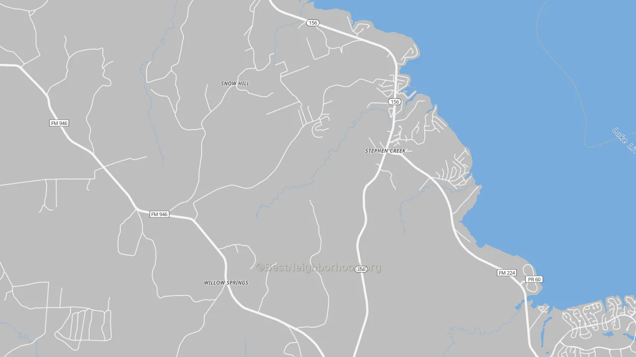 Transit Grade map of Stephen Creek, TX