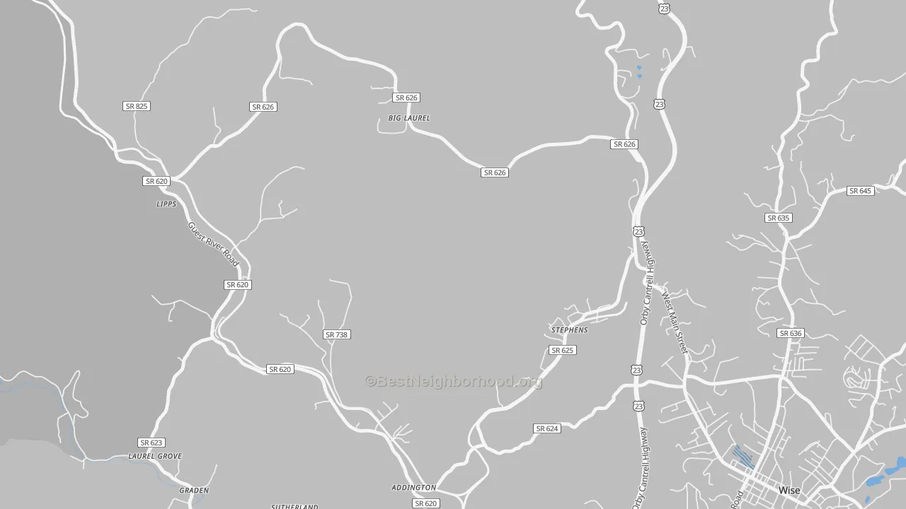Transit Grade map of Stephens, VA