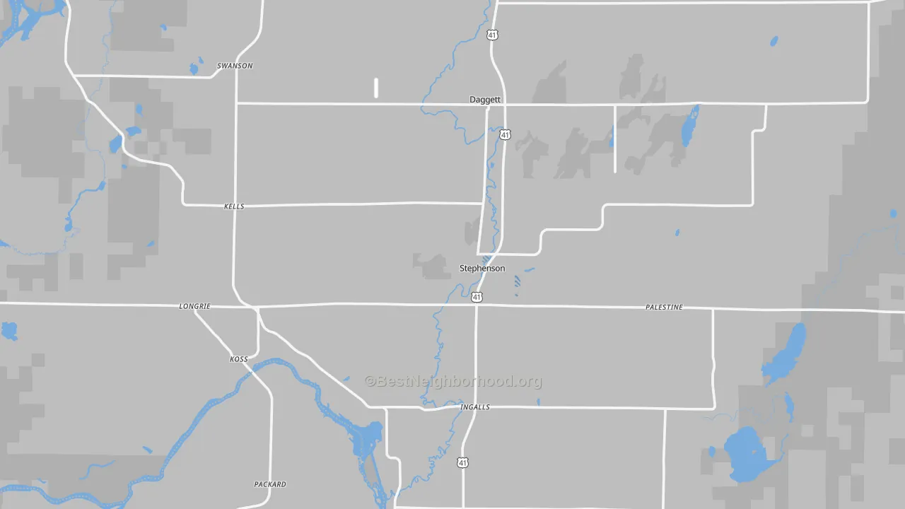 Transit Grade map of Stephenson, MI