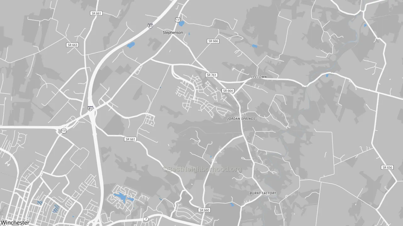 Transit Grade map of Stephenson, VA