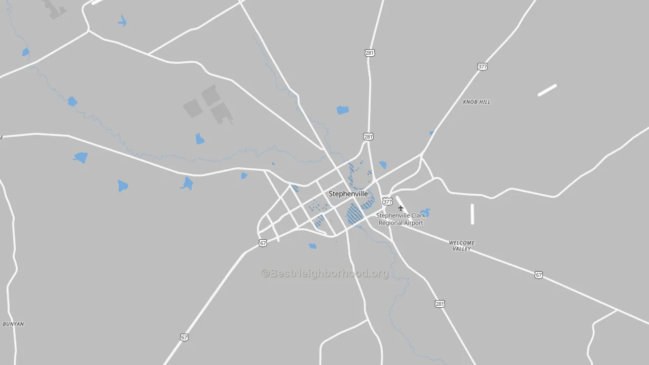 Transit Grade map of Stephenville, TX
