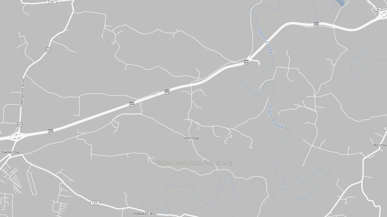 Transit Grade map of Stepstone, KY