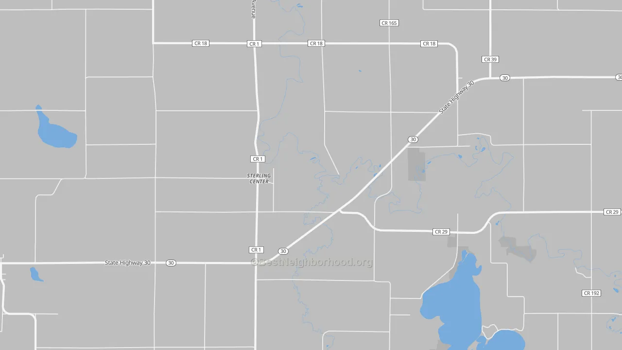 Transit Grade map of Sterling Center, MN