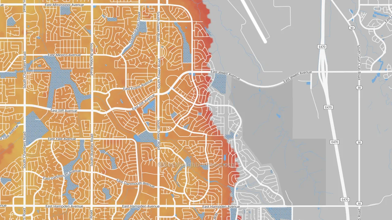 Transit Grade map of Sterling Hills, Aurora, CO