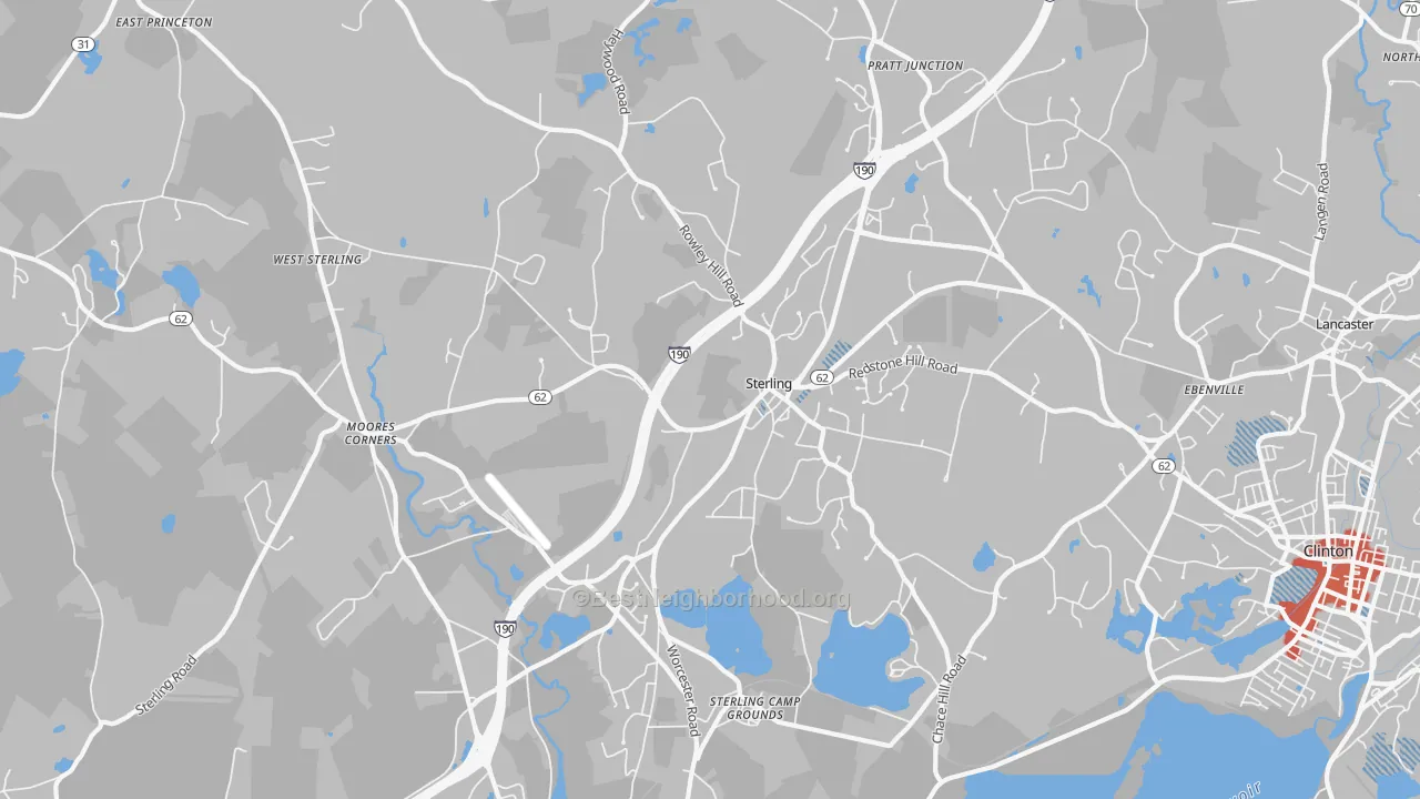 Transit Grade map of Sterling, MA