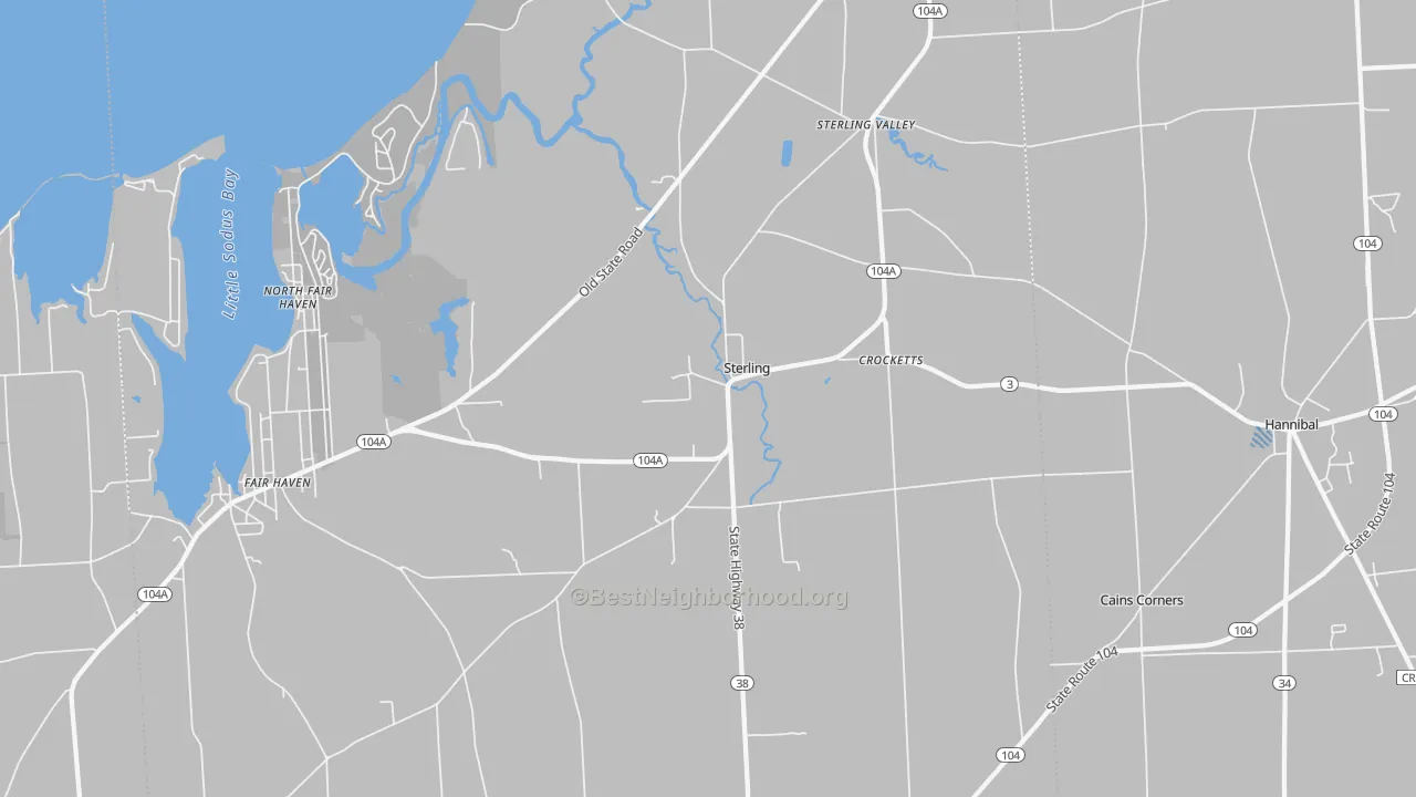 Transit Grade map of Sterling, NY