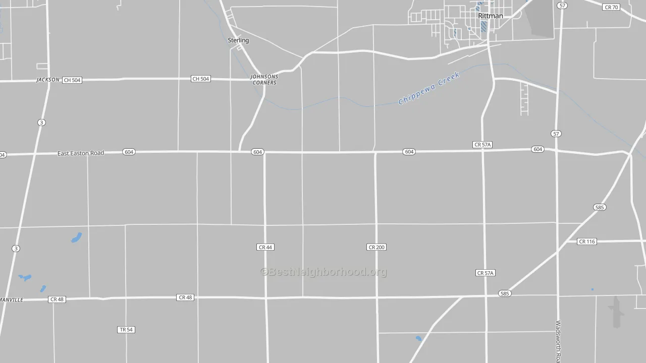 Transit Grade map of Sterling, OH
