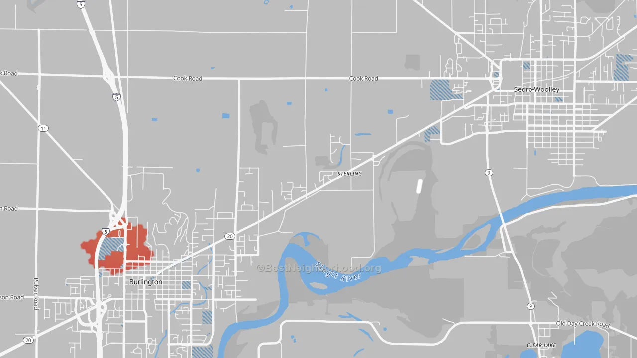 Transit Grade map of Sterling, WA