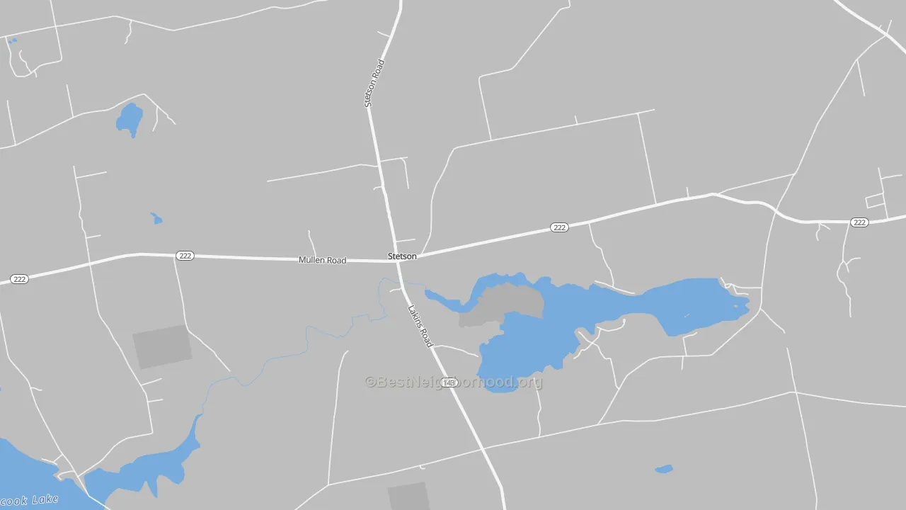 Transit Grade map of Stetson, ME