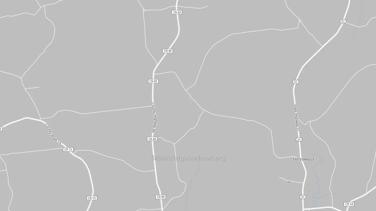 Transit Grade map of Stetsonville, NY