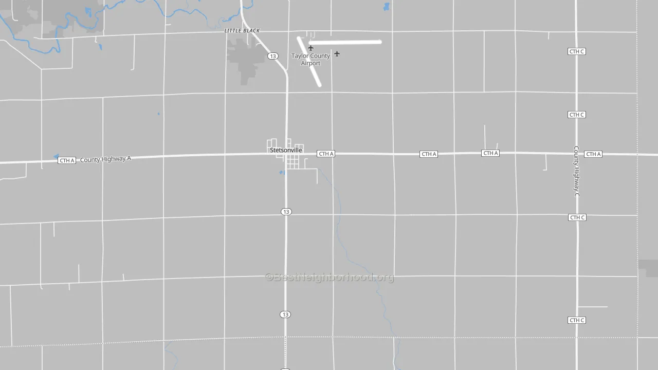 Transit Grade map of Stetsonville, WI