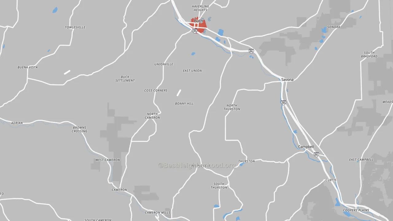 Transit Grade map of Steuben County, NY