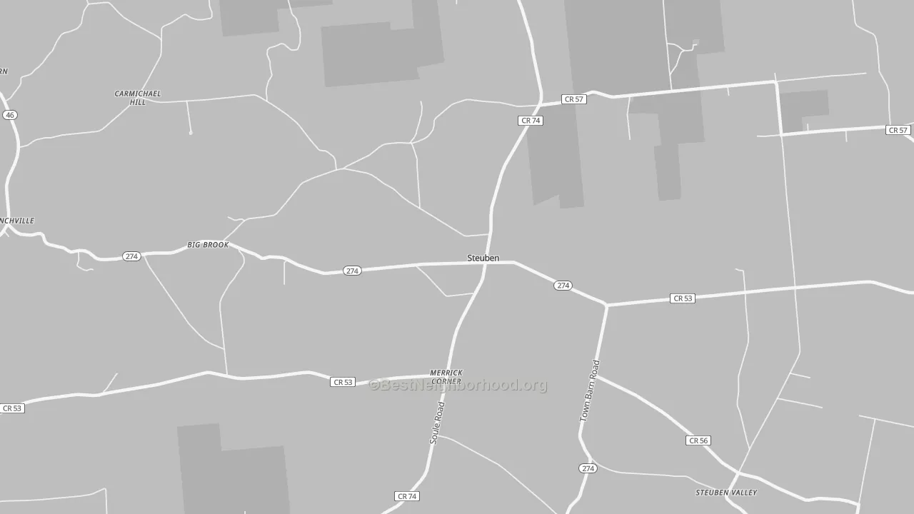 Transit Grade map of Steuben, NY