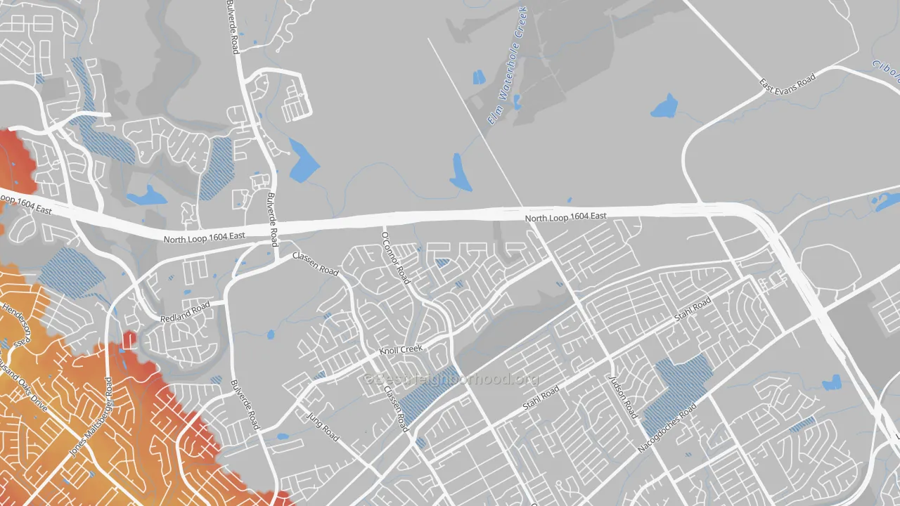 Transit Grade map of Steubing Ranch, San Antonio, TX