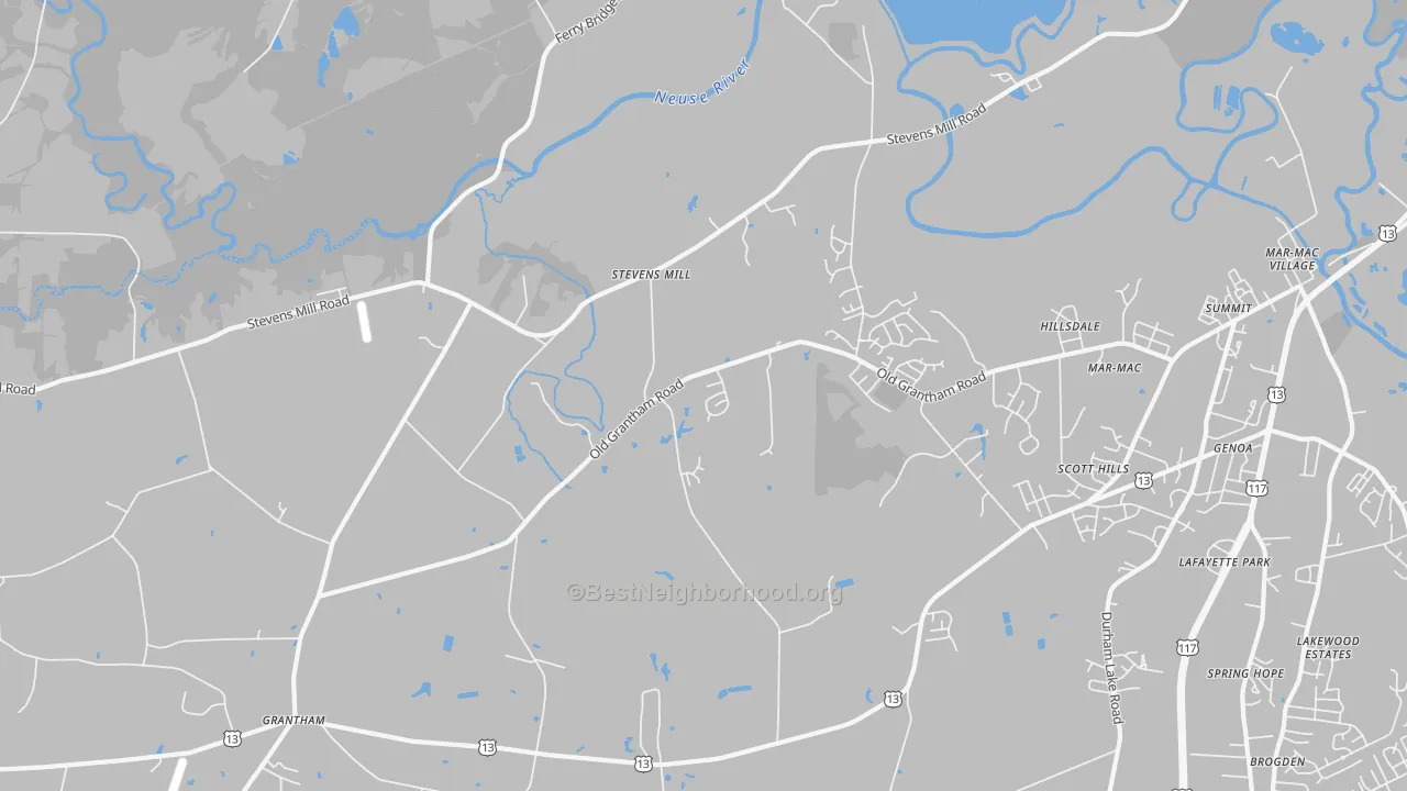 Transit Grade map of Stevens Mill, NC