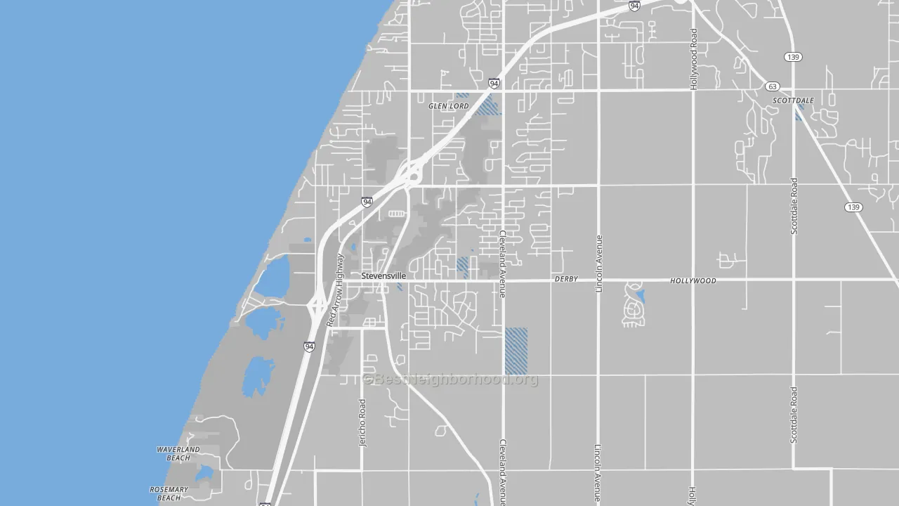 Transit Grade map of Stevensville, MI