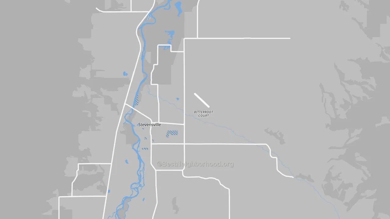 Transit Grade map of Stevensville, MT