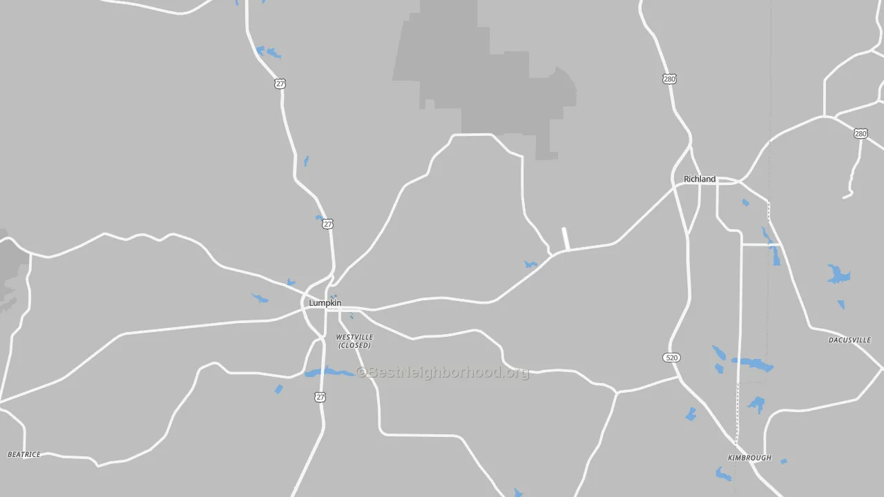 Transit Grade map of Stewart County, GA
