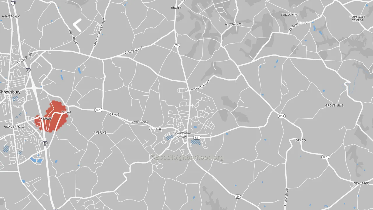 Transit Grade map of Stewartstown, PA