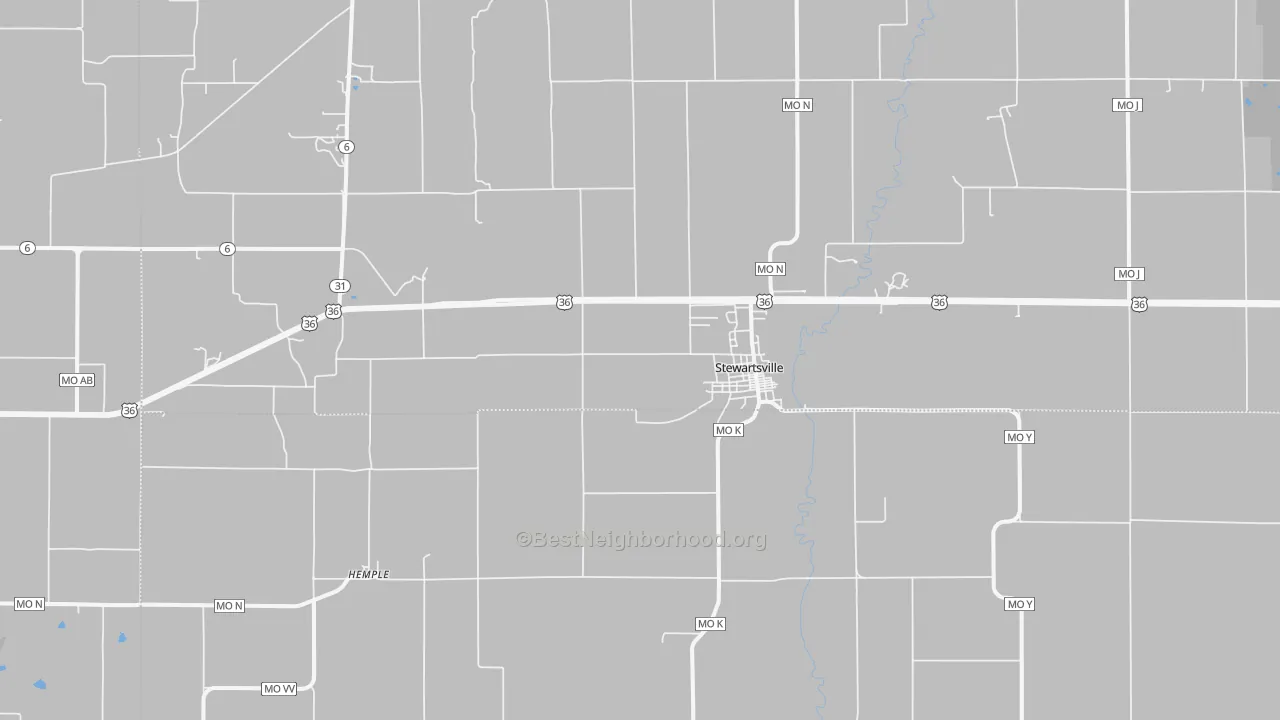 Transit Grade map of Stewartsville, MO