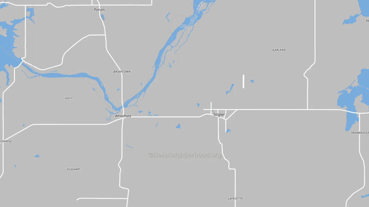 Transit Grade map of Stigler, OK