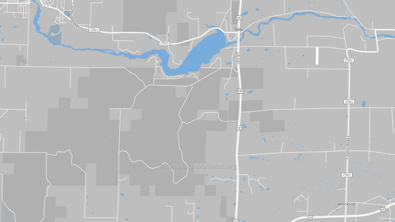 Transit Grade map of Stiles, WI