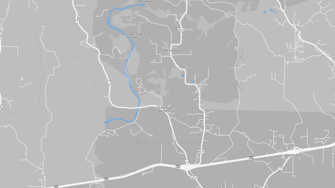Transit Grade map of Stillhouse Springs, MO