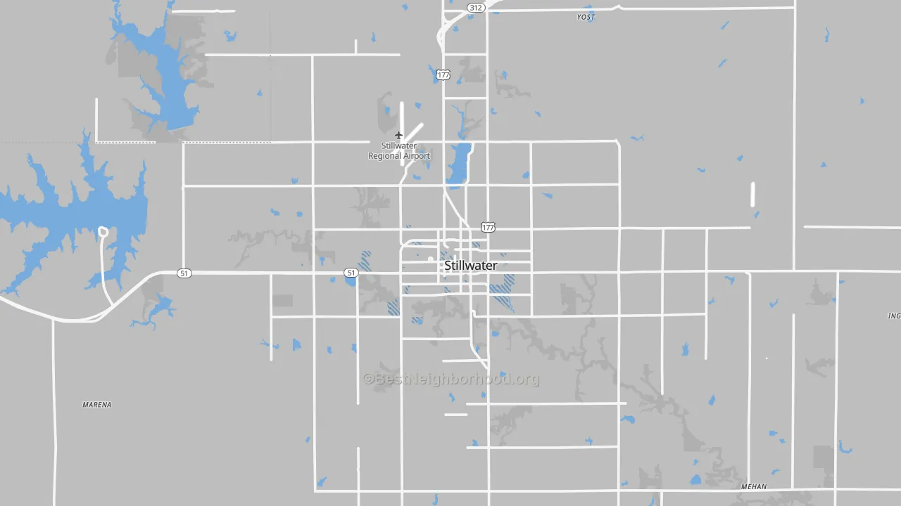 Transit Grade map of Stillwater, OK