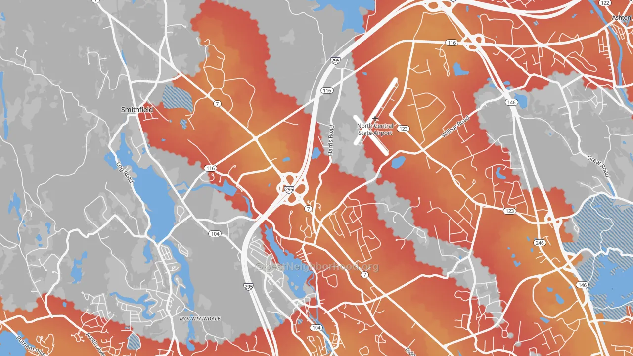 Transit Grade map of Stillwater, RI