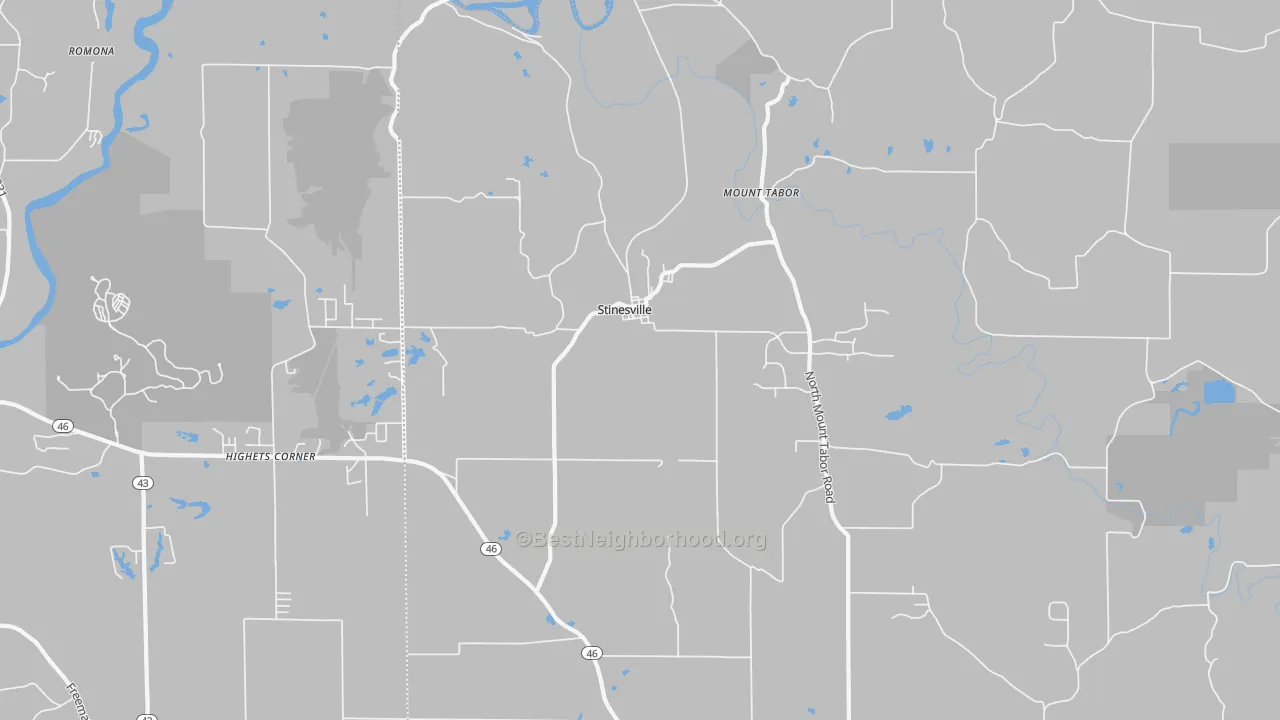 Transit Grade map of Stinesville, IN