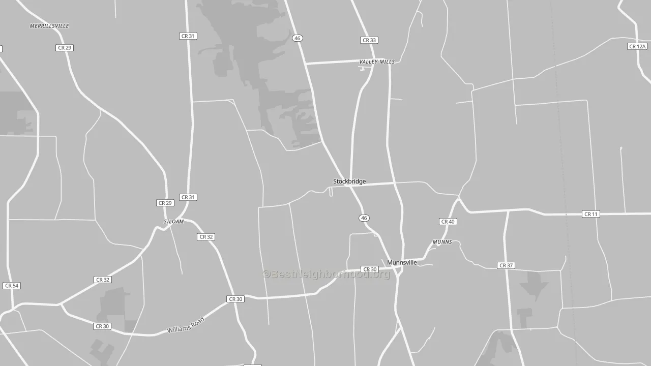 Transit Grade map of Stockbridge, NY