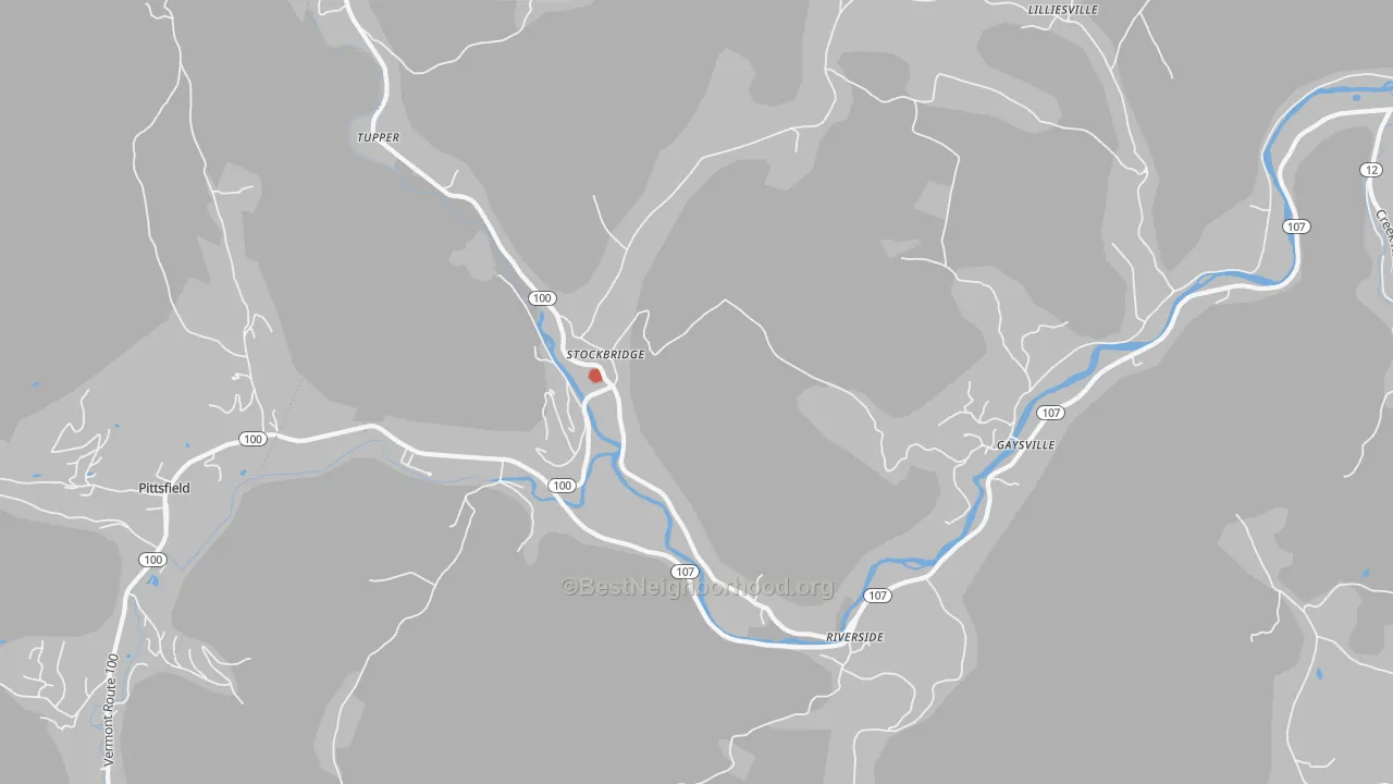 Transit Grade map of Stockbridge, VT