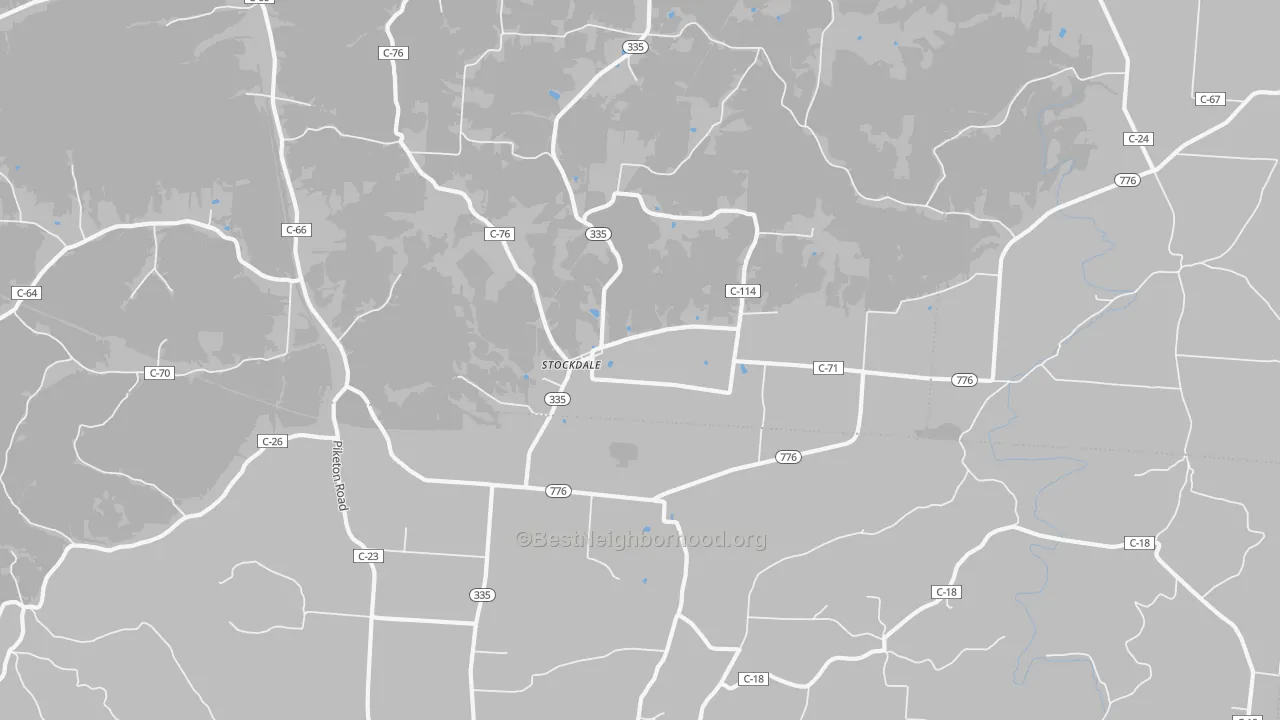 Transit Grade map of Stockdale, OH