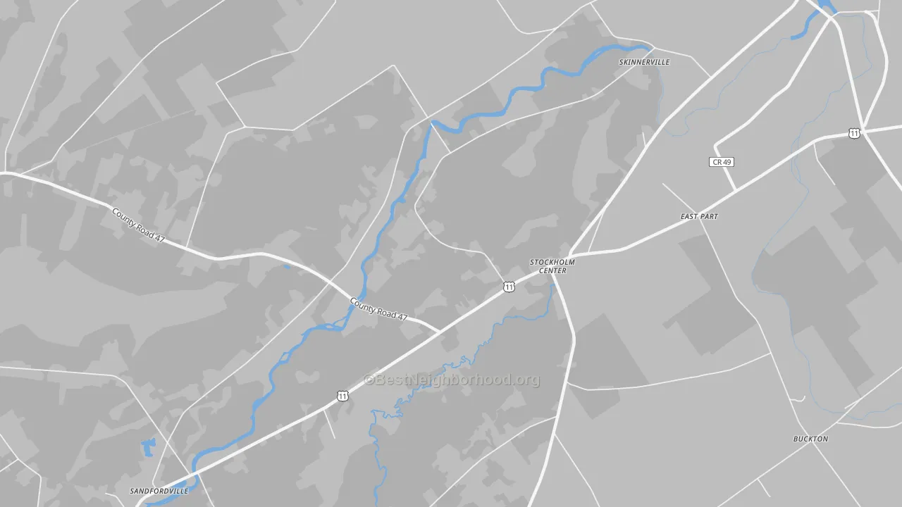 Transit Grade map of Stockholm Center, NY