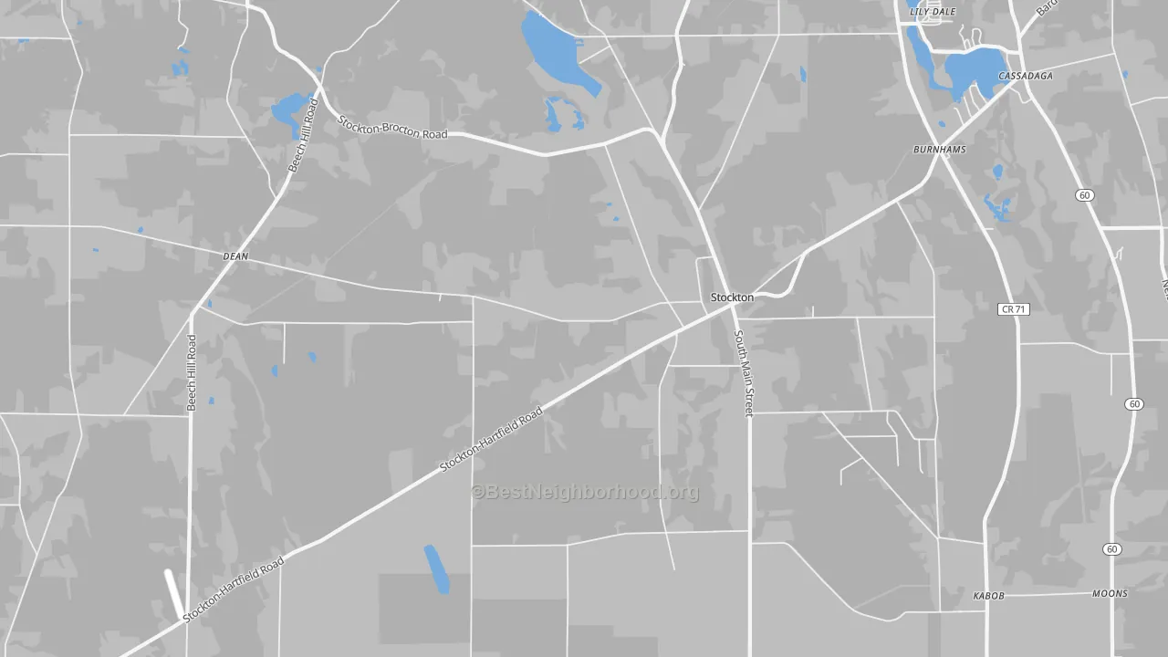 Transit Grade map of Stockton, NY