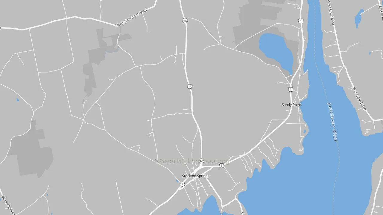 Transit Grade map of Stockton Springs, ME