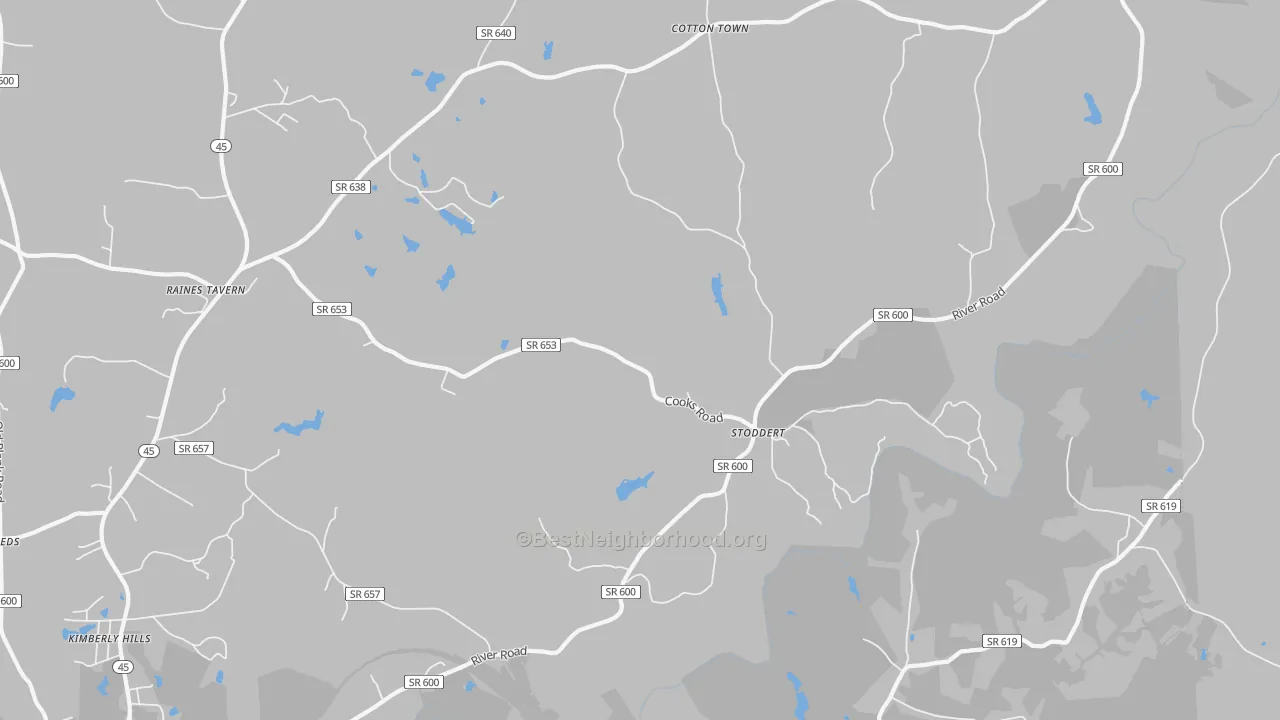 Transit Grade map of Stoddert, VA