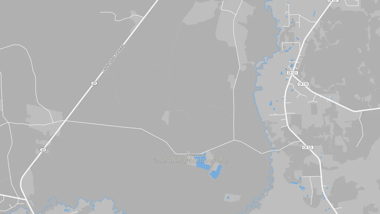Transit Grade map of Stokesville, GA