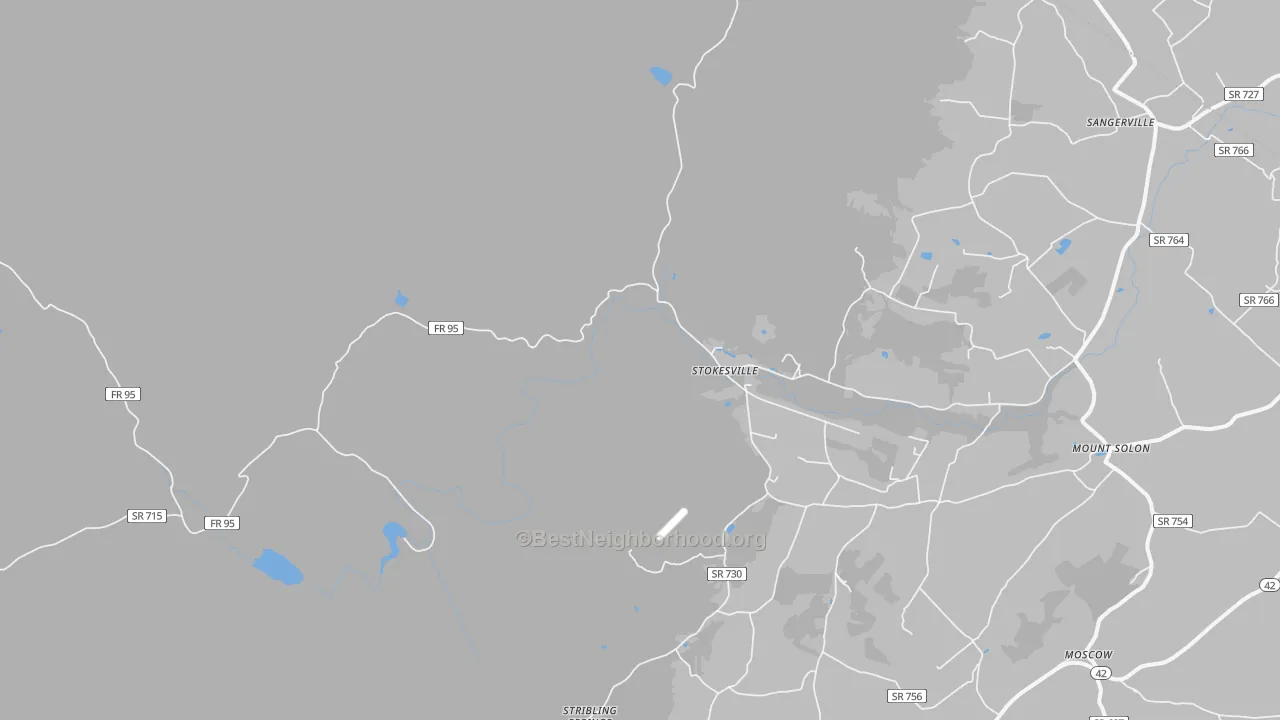 Transit Grade map of Stokesville, VA