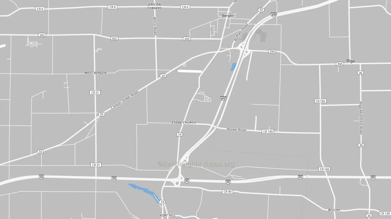 Transit Grade map of Stone Church, NY