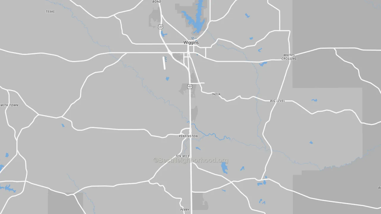 Transit Grade map of Stone County, MS