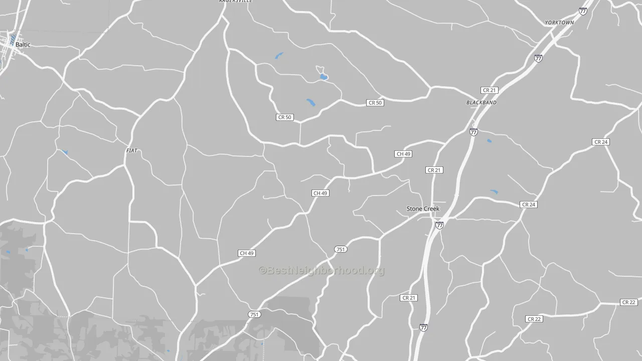Transit Grade map of Stone Creek, OH