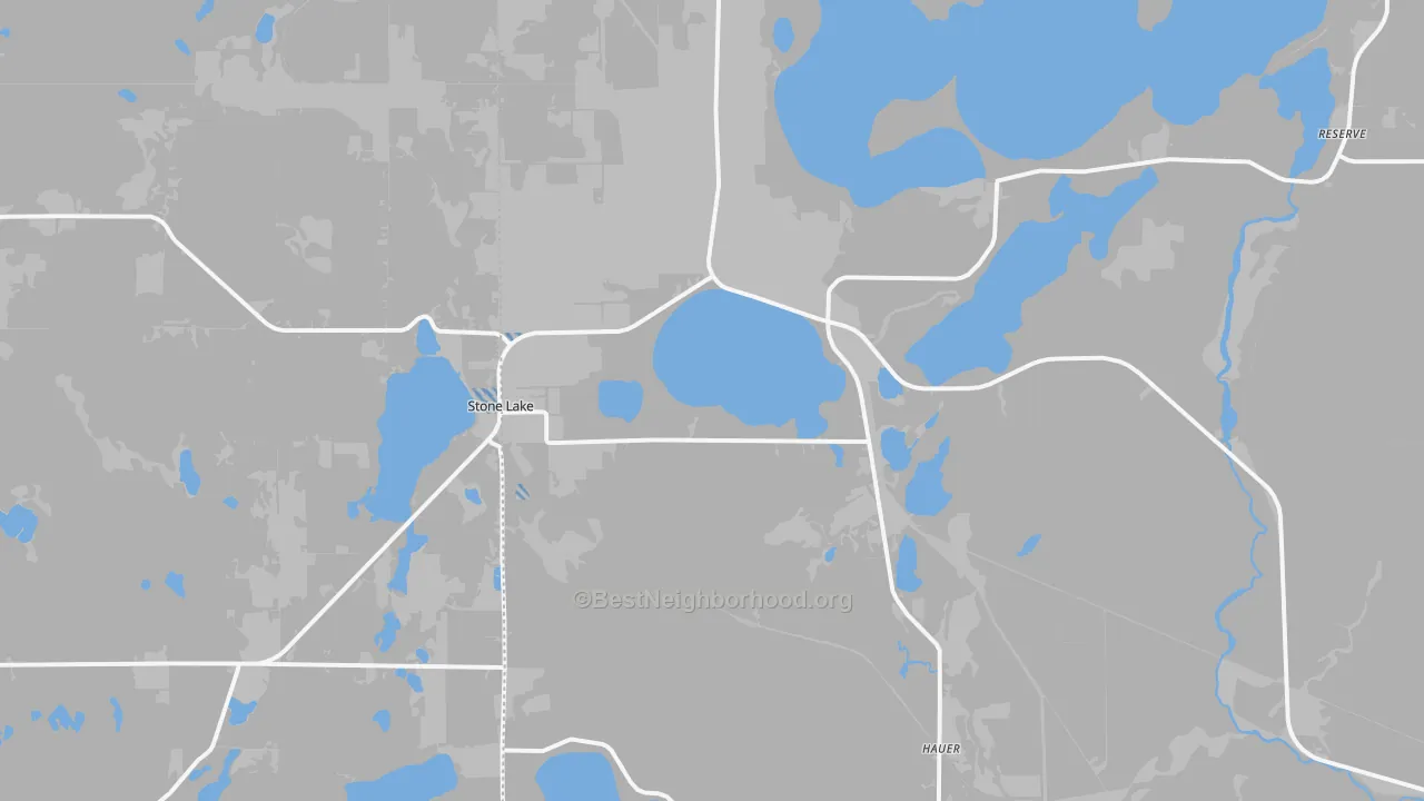 Transit Grade map of Stone Lake, WI